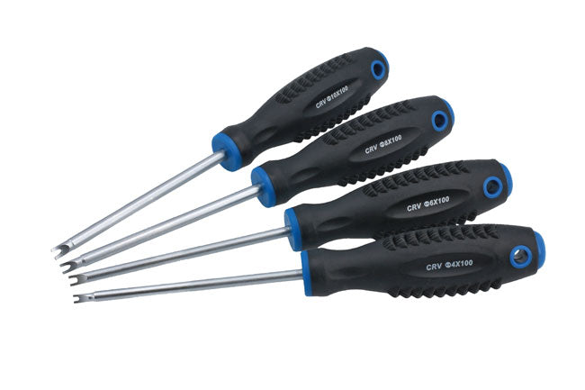 LASER 8760 Screwdriver Set Chrome Vanadium Steel With Bore Hole Tamper-Resistant
