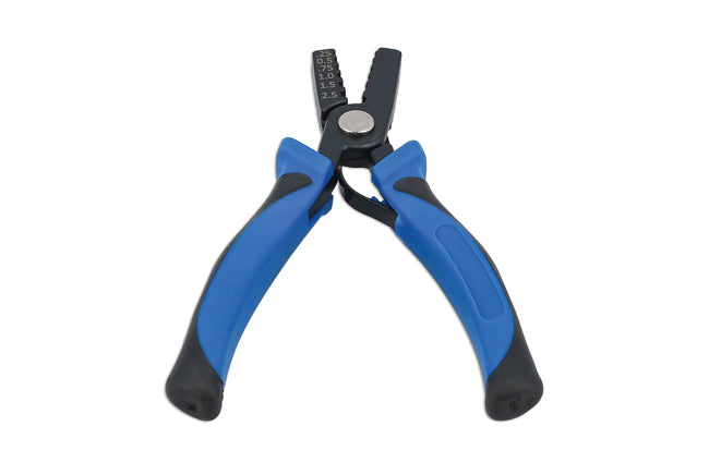 LASER 8784 Crimping Pliers Compact End Sleeve 150mm TPR Grips Spring-Loaded