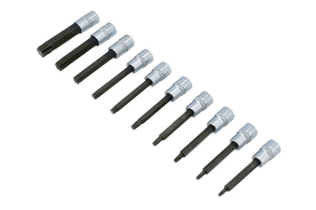 LASER 8855 Long Star Bit Socket Set 3/8" Inch Drive Chrome Vanadium Steel
