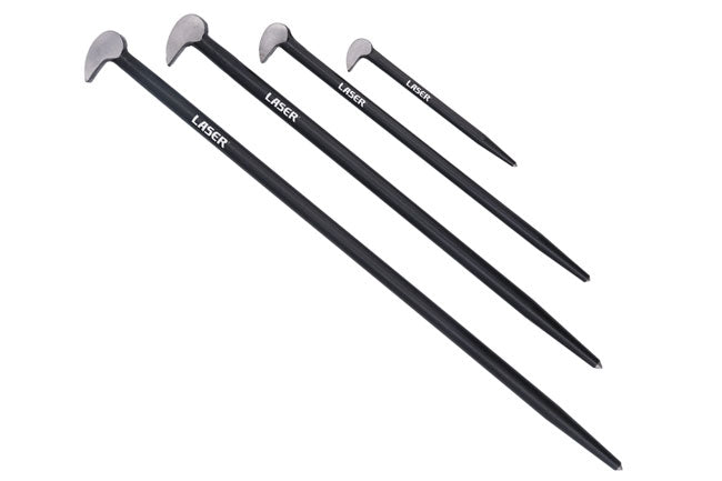 LASER 8856 Heel & Toe Pry Bar Set 4pc EN9 Hardened Tempered Steel Tool