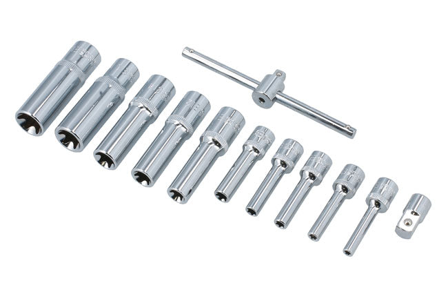 LASER 8867 Deep E-Socket Set 12pc 1/4" & 3/8" Drive Chrome Vanadium E-Profile