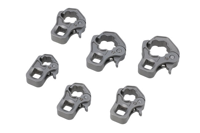 LASER 8874 Ratchet Flare Nut Wrench Set 6pc 3/8" Inch Drive Stainless Steel