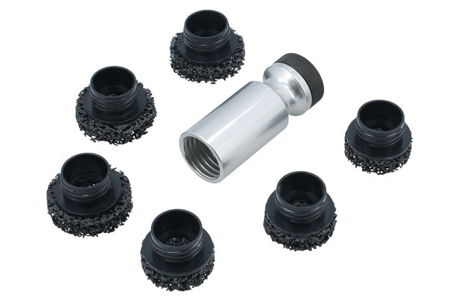 LASER 8908 HGV Wheel Stud & Hub Cleaning Kit 7pc 1/2" Drive Impact Tool Set