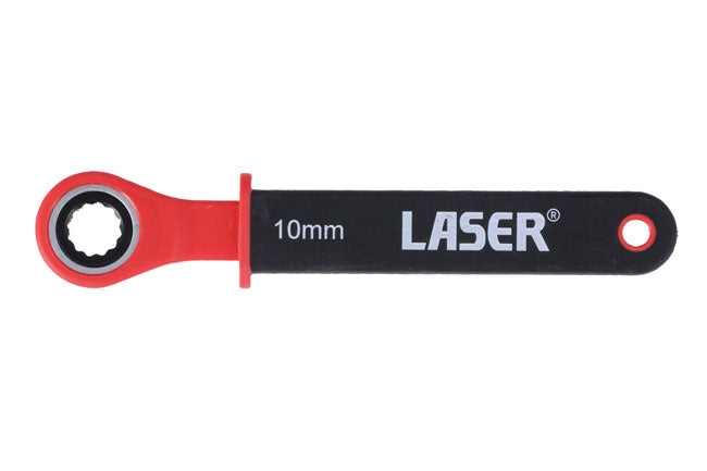 LASER 8948 Ratchet Ring Spanner 10mm Spanner Size Chrome Vanadium Steel