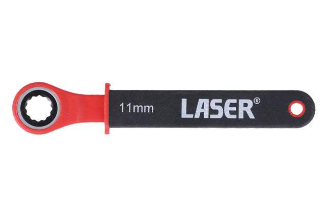 LASER 8949 Ratchet Ring Spanner 11mm Spanner Size Chrome Vanadium Steel