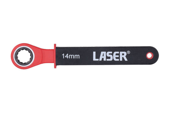 LASER 8952 Ratchet Ring Spanner 14mm Spanner Size Chrome Vanadium Steel