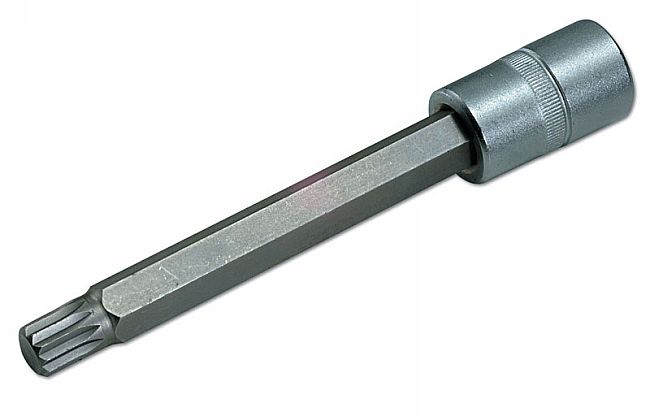 LASER 3140 Screwdriver M12 Spline Bit 1/2" Drive 140mm Chrome Vanadium Steel