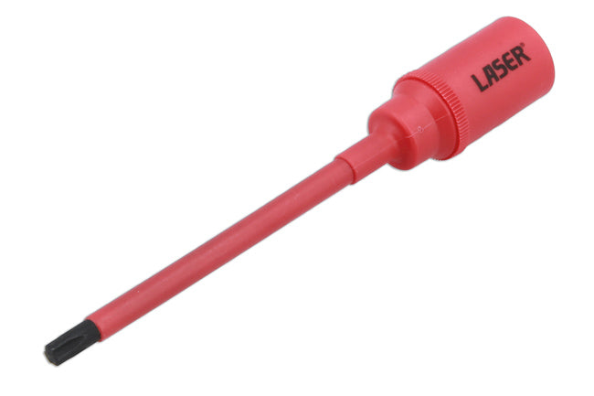 LASER 8995 Screwdriver Insulated Extra Long Slim Series T30 Star Bit 3/8" Drive