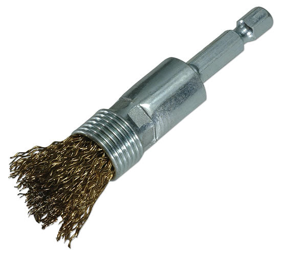 LASER 3149 15mm Steel Wire End Brush With Quick Chuck 18000rpm For Rust Removal