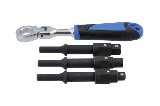 LASER 9009 Impact Driver Bit & Square Drive Wrench Set Chrome Vanadium Steel