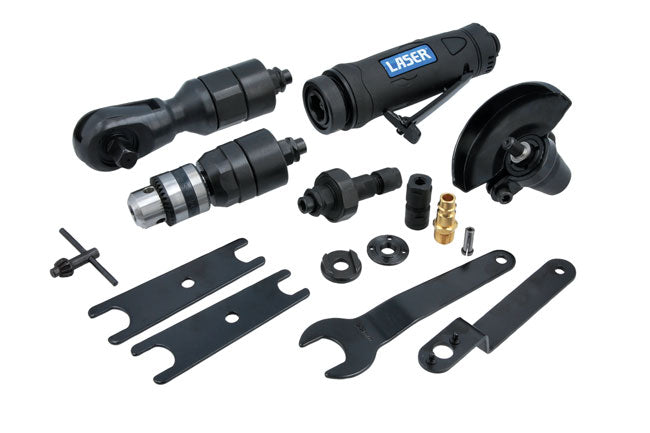 LASER 9010 5 Heads In 1 Air Tool Kit Multi Head Compressed Air Tool System