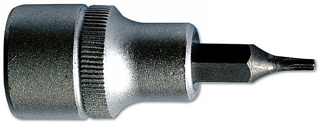 LASER 3163 Screwdriver T8 Star Socket Bit 3/8" Drive 50mm Chrome Vanadium Steel