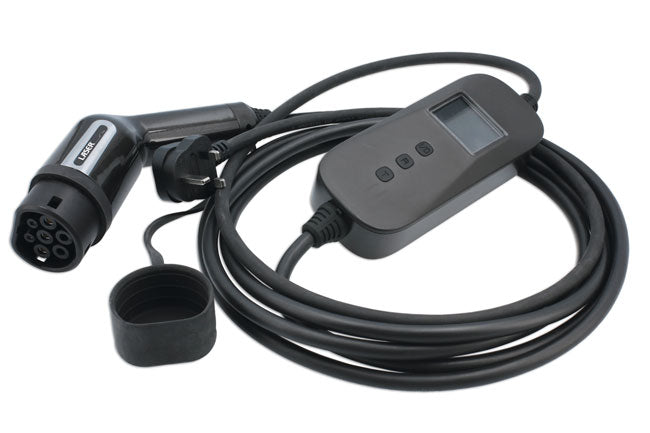 LASER 9107 EV Charging Cable 13A T2 Female-UK Plug W/Charger IP68 5m 3kW