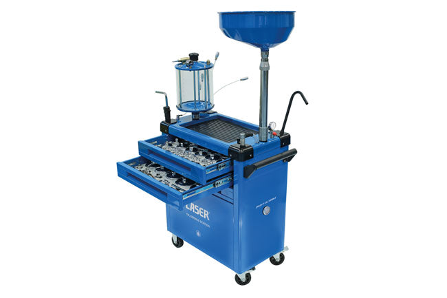 LASER 9127 Steel Oil Extraction & Collection Cart 60 L Mobile Draining Unit