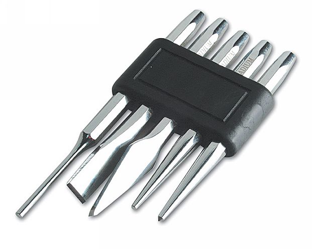 LASER 3230 5-Piece Punch & Chisel Set Chromium-Vanadium Steel DIY Professional