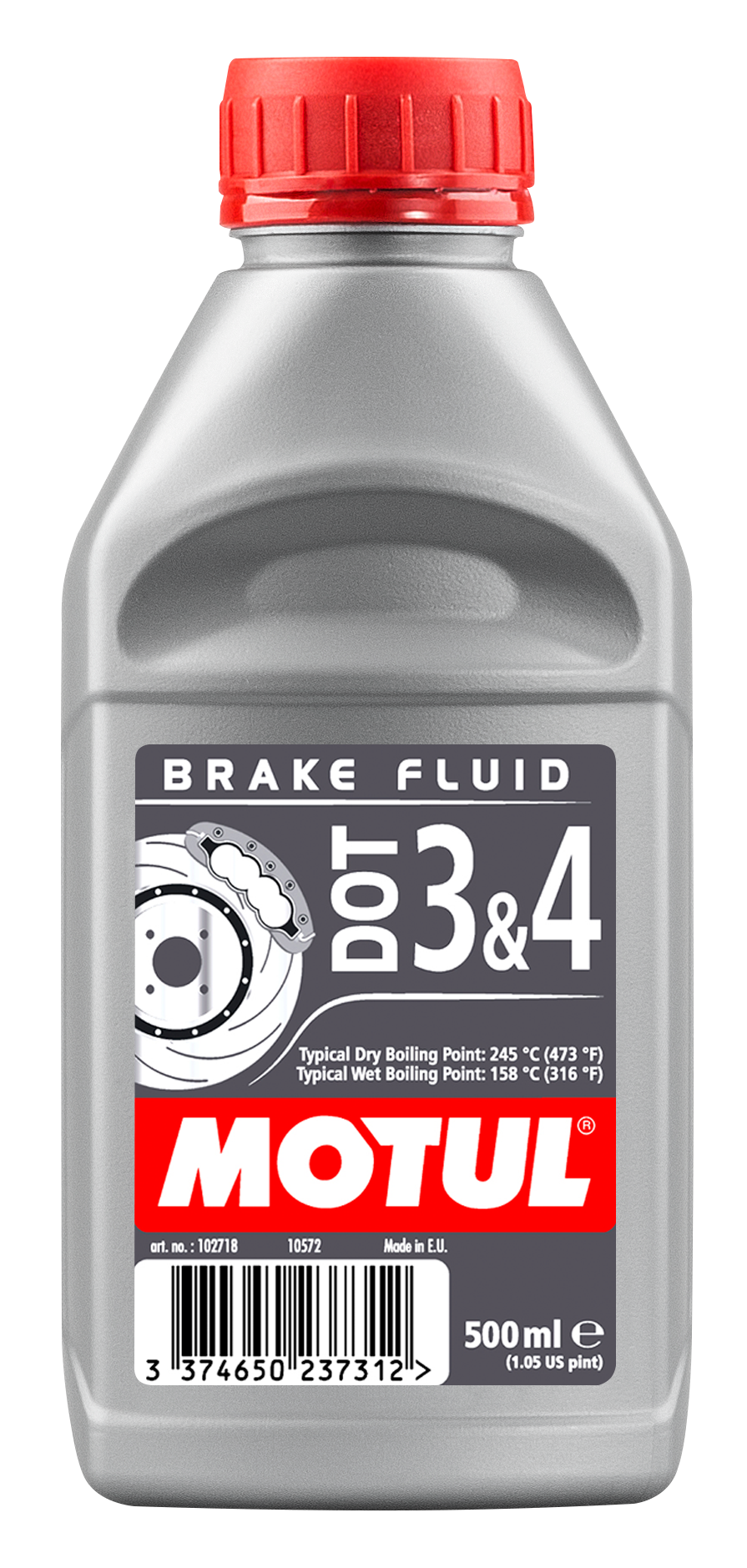 Motul DOT 3 & 4 0.500 Liter Brake and Clutch Systems Fluid Oil 102718