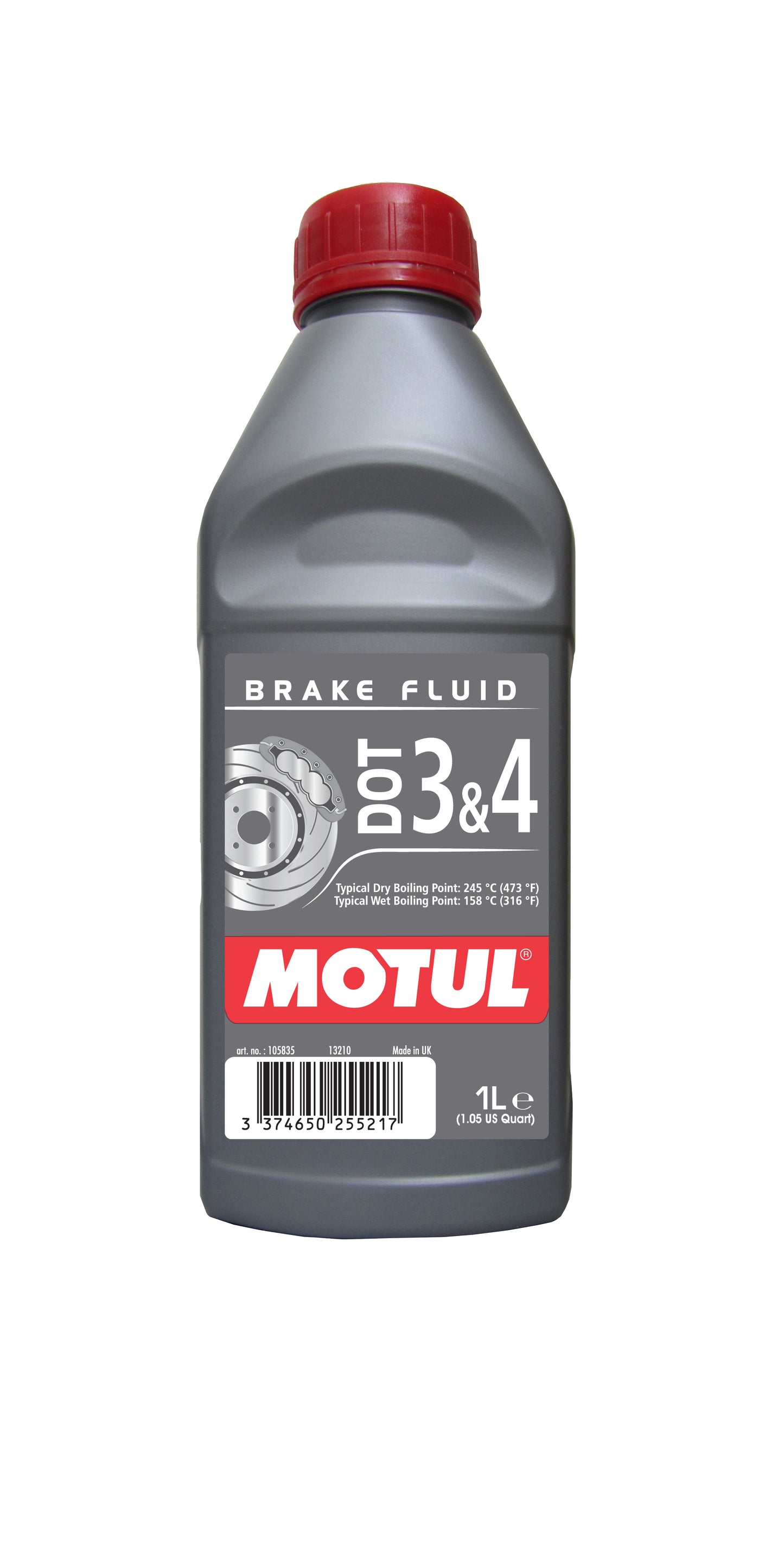 Motul DOT 3 & 4 1 Liter Brake and Clutch Systems Fluid Oil 105835