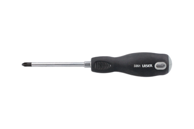 LASER 3351 Screwdriver Professional PzDrive Pz2 100mm Chrome Vanadium Steel