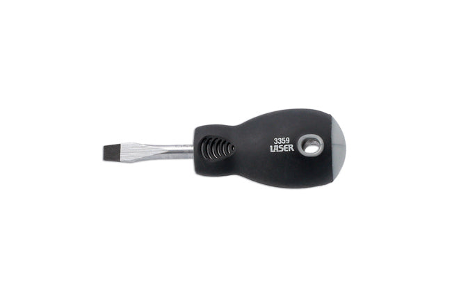 LASER 3359 Screwdriver Professional Flat Slotted 6.0mmx38mm CRV Steel Soft Grip