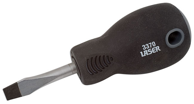 LASER 3370 Screwdriver Professional Flat Slotted 6.0mmx38mm CRV Steel Soft Grip