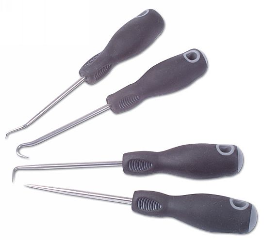 LASER 3444 Mini Pick and Hook Set 4pc Stainless Steel For Gaskets and O-Rings