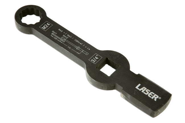 LASER 62416 HGV Brake Caliper Wrench 24mm Bi-Hex Impact Striking Faces
