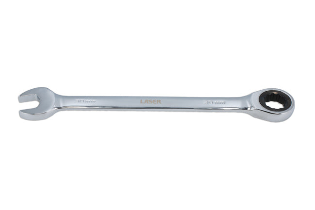 LASER 62660 Ratchet Ring Open-Ended Spanner 30mm Spanner Chrome Vanadium Steel