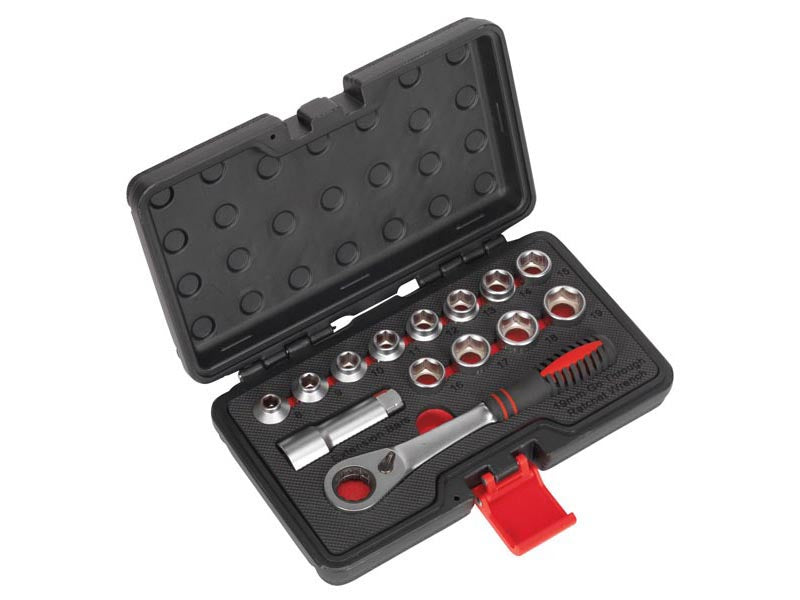 Sealey Socket Set 14 Pieces Go-Through Low Profile WallDrive Metric AK6926