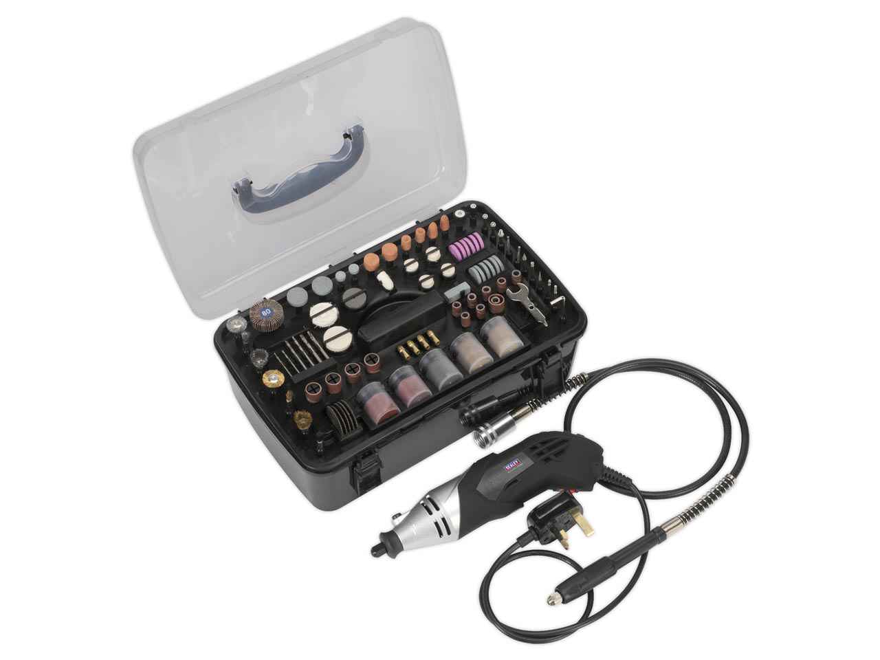 Sealey Multi Purpose Rotary Tool & Engraver Kit 219 Pieces Set 230V 170W E5188