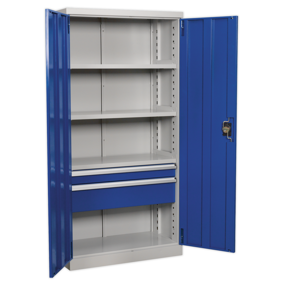 Sealey Cabinet Industrial 2 Drawers 3 Shelf 1800mm Scuff Resistant APICCOMBO2