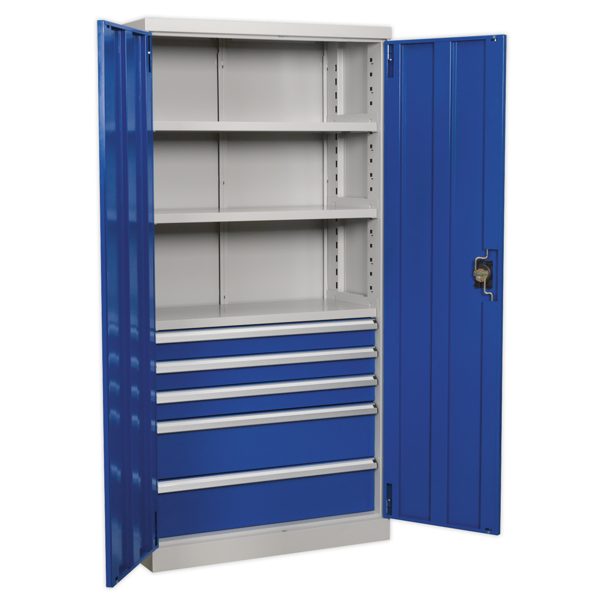Sealey Cabinet Industrial 5 Drawers 3 Shelf 1800mm Scuff Resistant APICCOMBO5