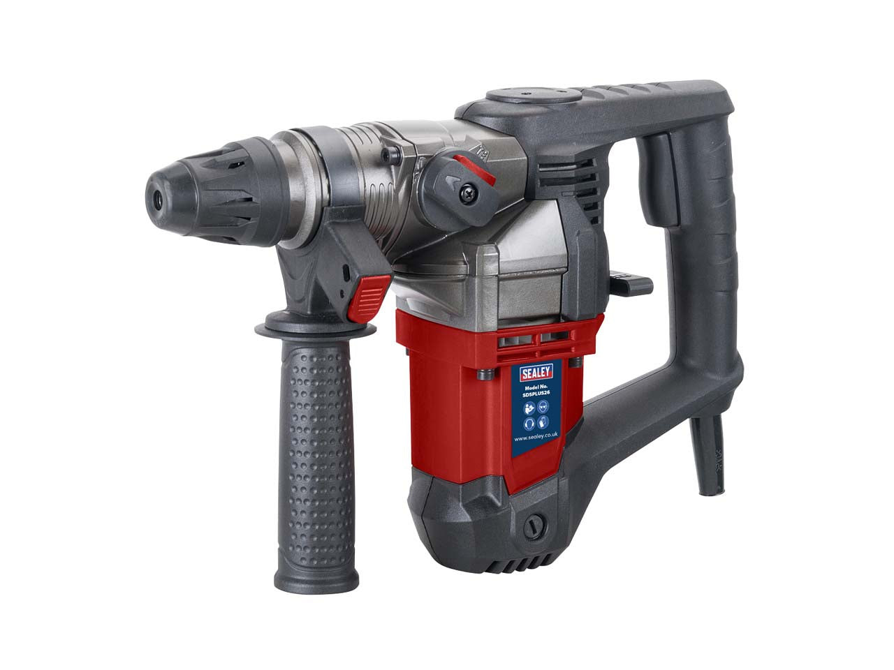 Sealey 230V 26mm 900W SDS Plus Rotary Hammer Drill Auxiliary Handle SDSPLUS26