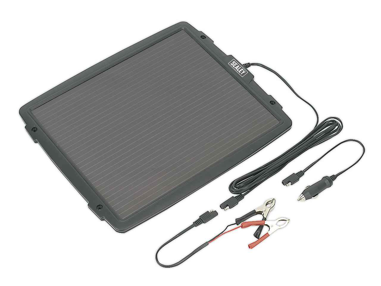 Sealey Amorphous Solar Power Panel With Battery Clips IP44 Rating 12V/4.8W SPP03