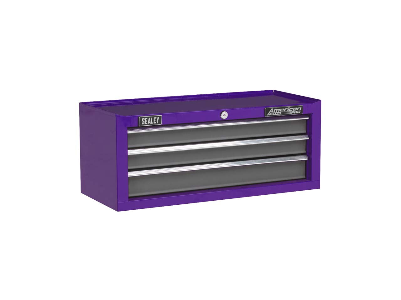 Sealey Purple/Grey Mid Tool Box 3 Drawers With Ball Bearing Slides AP22309BBCP