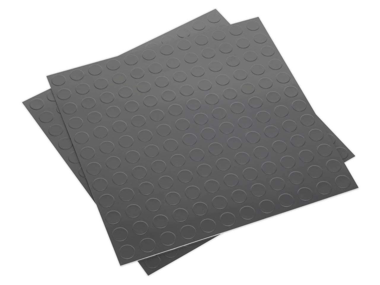 Sealey Vinyl Floor Tile With Peel & Stick Back - Silver Coin Pack Of 16 FT2S