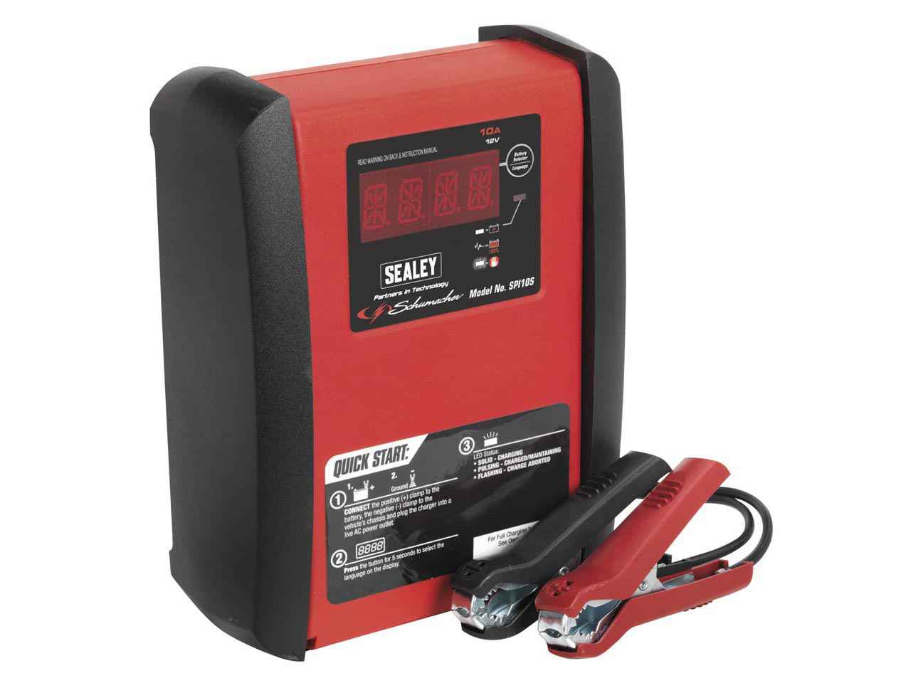 Sealey Schumacher 10A 12V Automatic Smart Battery Charger & Maintainer SPI10S