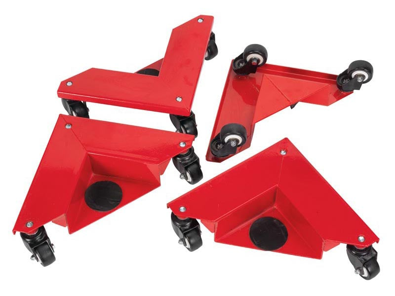 Sealey Set Of 4 Corner Transport Dollies Movers 150kg Capacity Heavy Duty CM4
