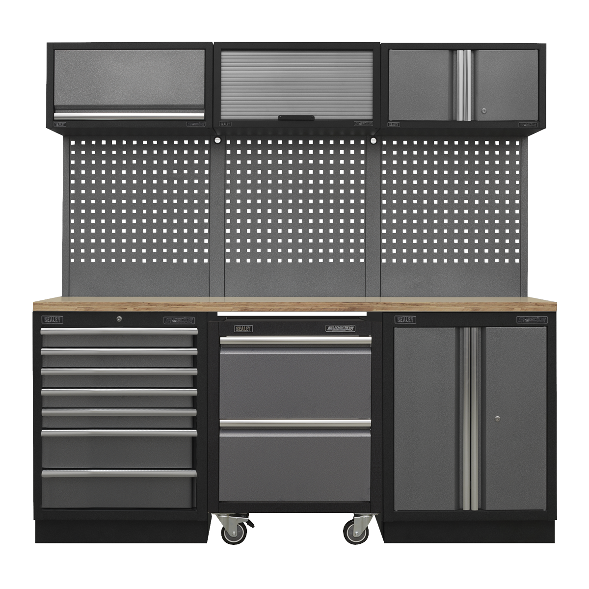 Sealey Superline Pro 2.04m Tool Storage System Pressed Wood Worktop APMSSTACK12W