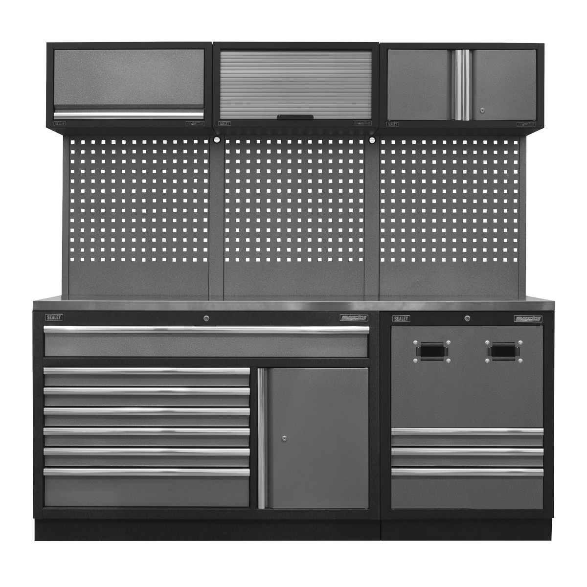 Sealey Modular Tool Storage System Combo Stainless Steel Worktop APMSSTACK14SS