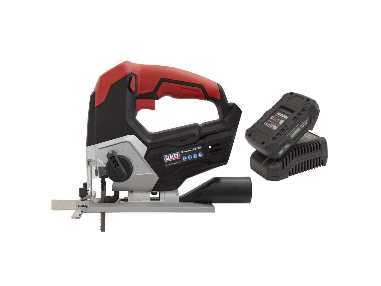 Sealey Cordless Jigsaw Kit With Built-In LED Worklight 20V 2Ah CP20VJSKIT1
