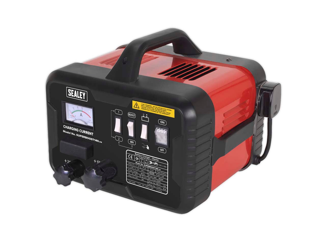 Sealey 140/21A 12V 24V Starter Charger With Polarity Protection SUPERBOOST140