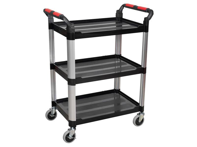 Sealey 3-Level Shelves Composite Workshop Garage Trolley 10kg Capacity CX309
