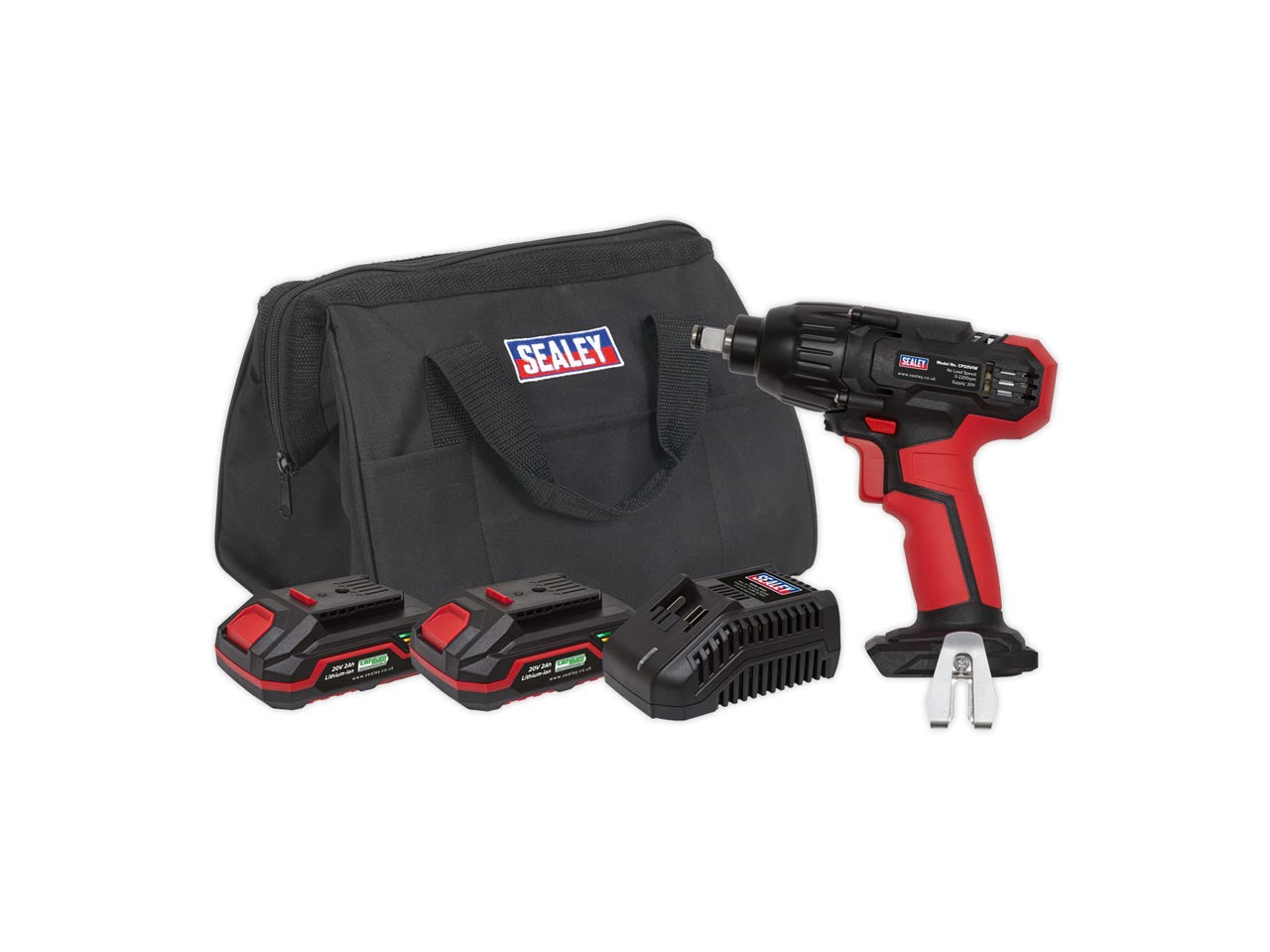 Sealey Impact Wrench 20V 1/2" Square Drive 230Nm - 2 x 2Ah Batteries CP20VIWKIT