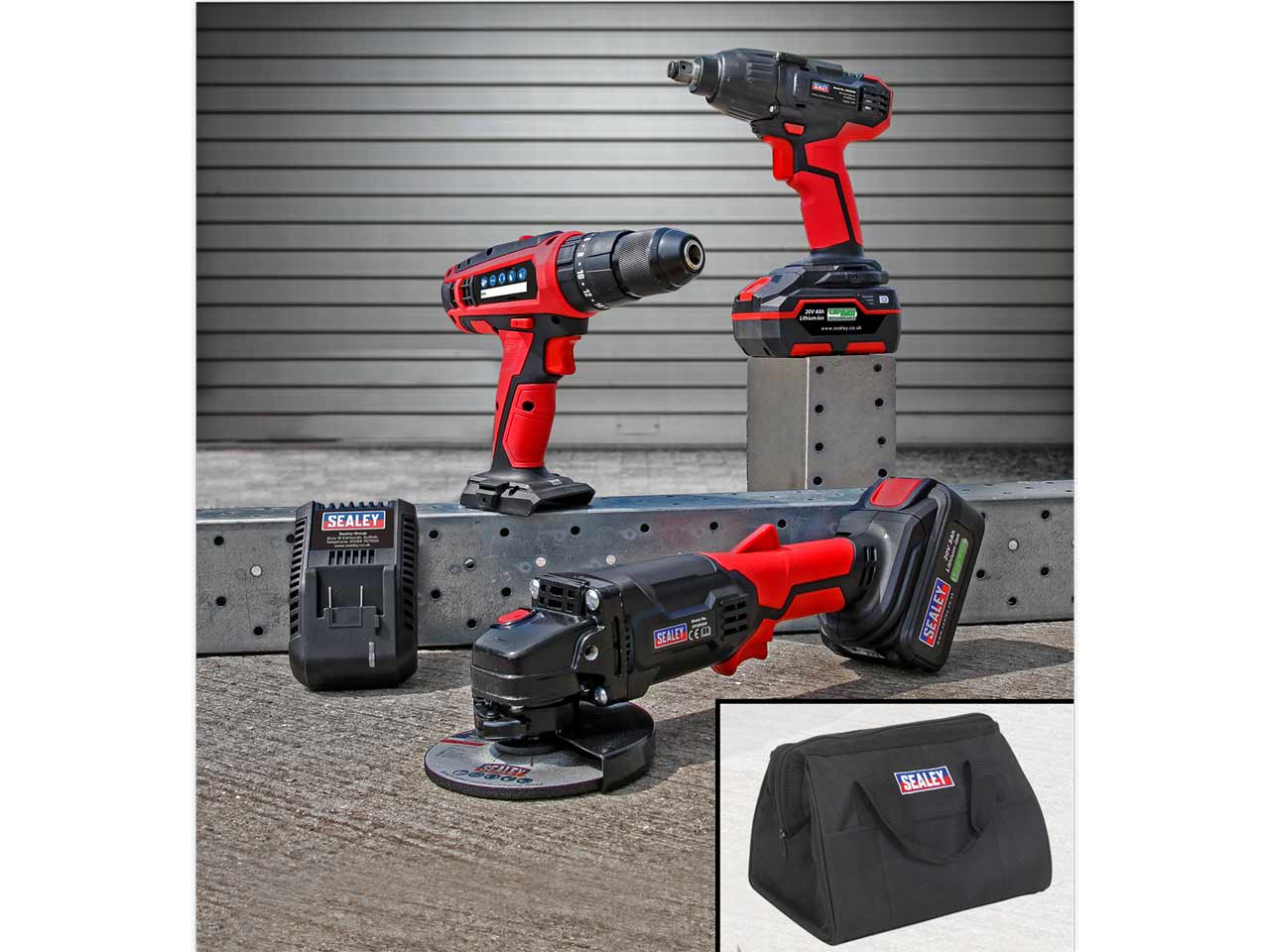 Sealey 3 x 20V SV20 Series Cordless Tool Combo - 2 Batteries CP20VCOMBO1