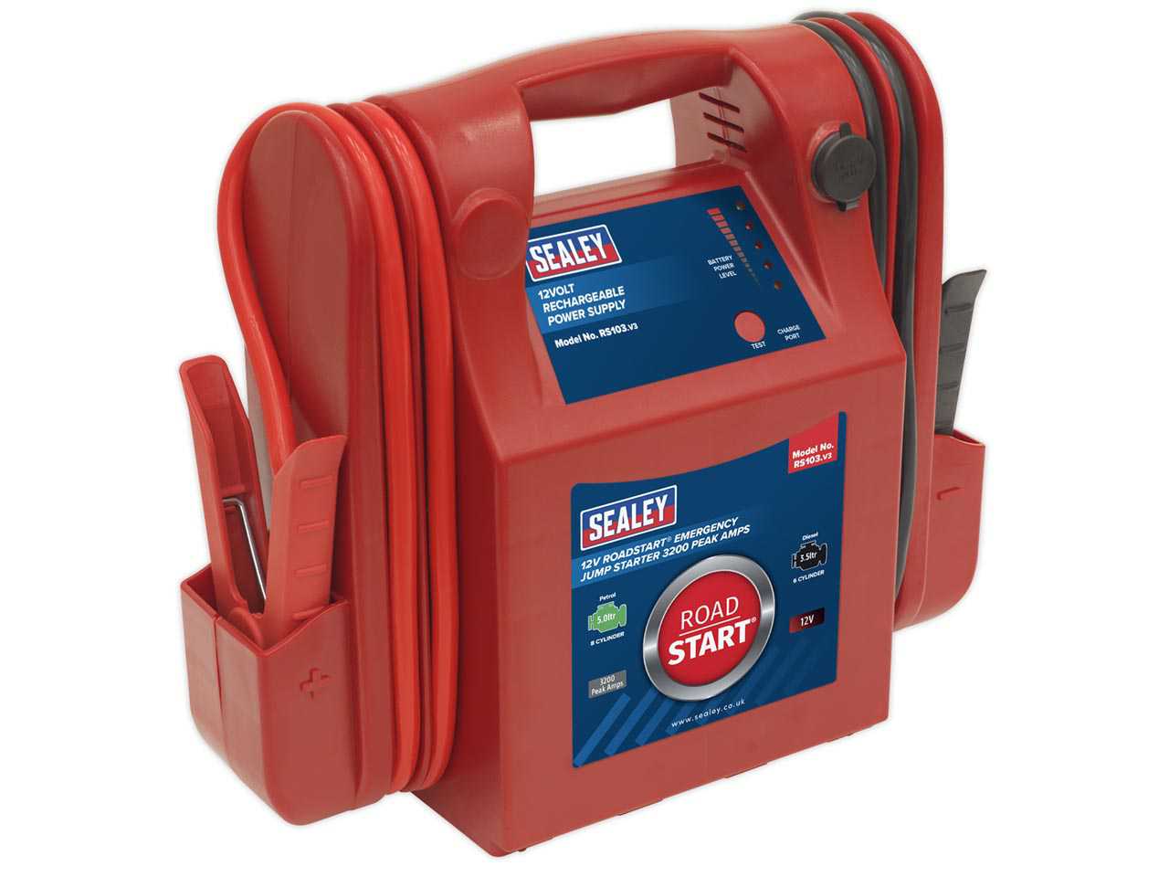 Sealey 3200A 12V RoadStart Emergency Jump Starter Battery Power Booster RS103