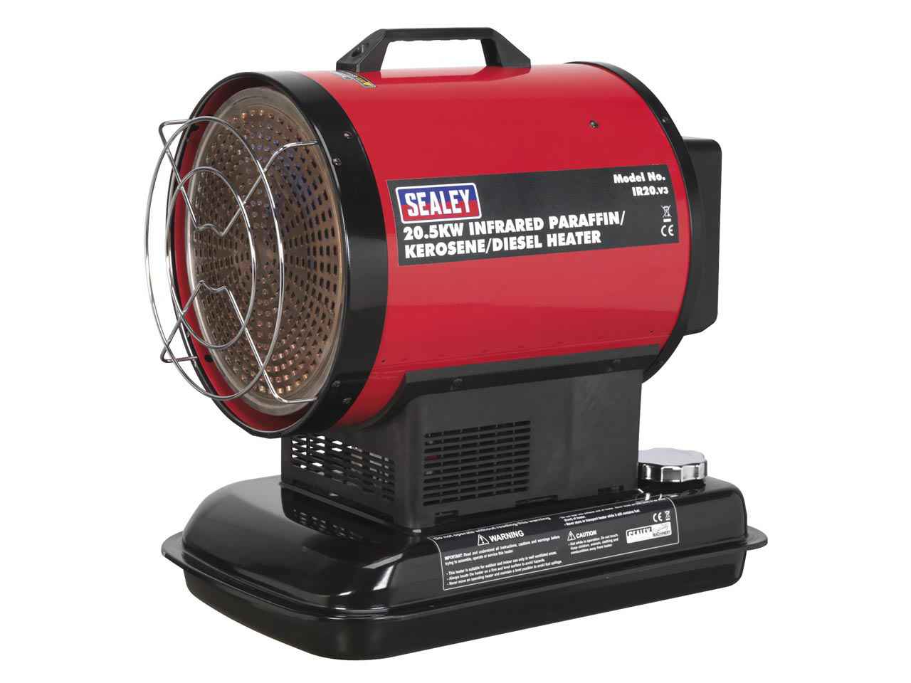 Sealey Infrared Paraffin Kerosene & Diesel Space Heater 20.5kW 230V Warmer IR20