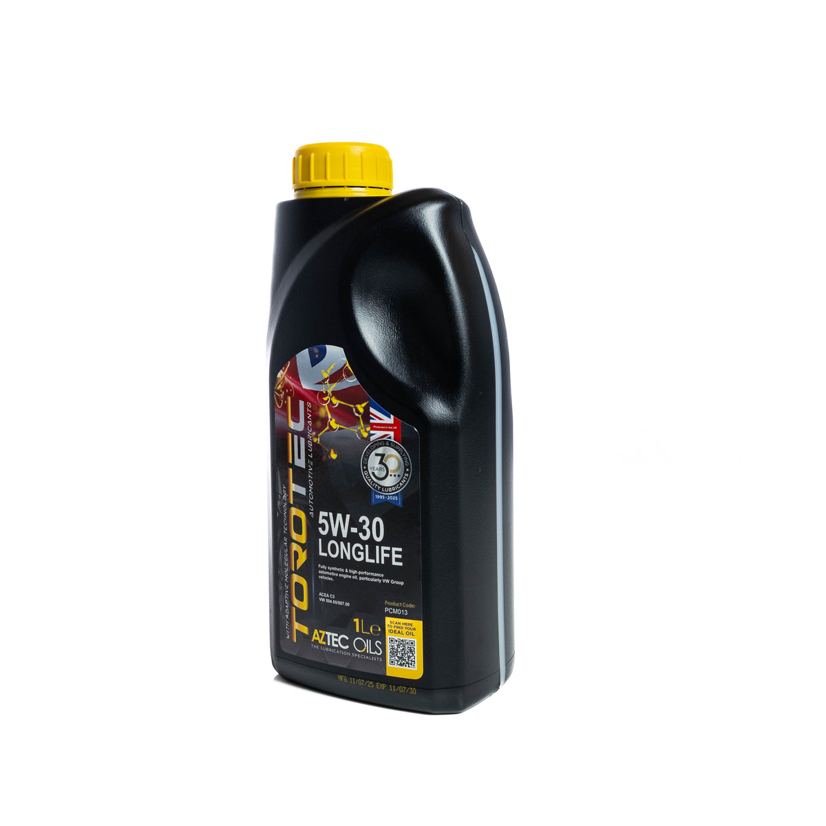 Engine Oil 1L TOROTEC 5W-30 Longlife Fully Synthetic Aztec Oils PCM013-S10