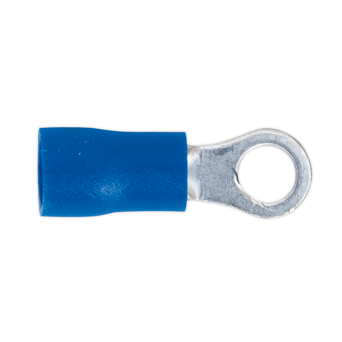 Sealey Easy Entry Ring Terminal 4.3mm 4BA Blue For Cables 16-14 AWG x100 BT24