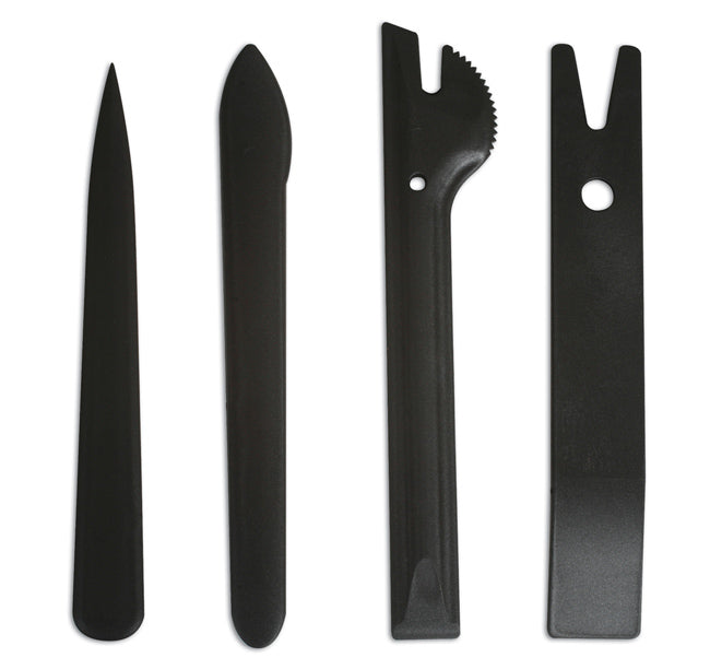 LASER 4382 Trim Removal Set 4pc Nylon Tools For Car Interior Panel Disassembly