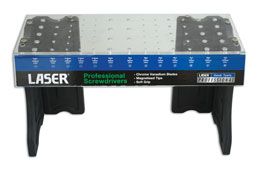LASER 0355 Screwdriver Stand Storage Rack Holds 68 Tools Workshop Display